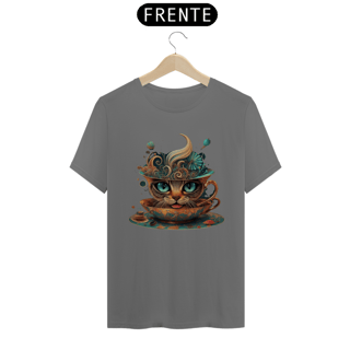 Nome do produto CAMISETA T-SHIRT ESTONADA, CAT IN THE CUP