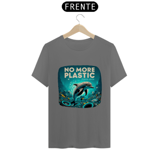 CAMISETA T-SHIRT ESTONADA, DOLPHIN  NO MORE PLASTIC