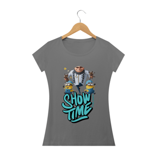 Nome do produto CAMISETA BABY LONG ESTONADA DOG, MEU MALVADO FAVORITO SHOW TIME
