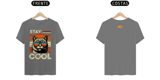 Nome do produto CAMISETA T-SHIRT ESTONADA F/V CAT, STAY COOL