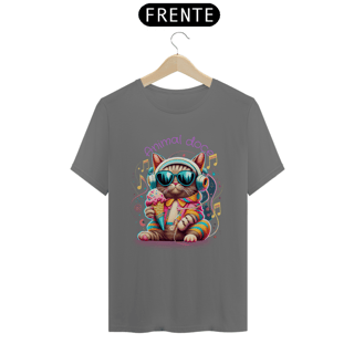 Nome do produto CAMISETA T-SHIRT ESTONADA CAT, ANIMAL DOCE