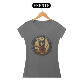 Nome do produto CAMISETA BABY LONG ESTONADA, SAMURAI CAT