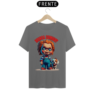 Nome do produto CAMISETA SHIRT ESTONADA DOG, LINHA FILME CHUCKY BRINCA COMIGO