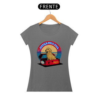 Nome do produto CAMISETA BABY LONG ESTONADA JUSTIÇA PELO JOCA