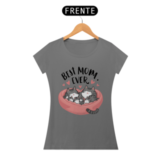 Nome do produto CAMISETA BABY LONG ESTONADA CAT, BEST MOM EVER