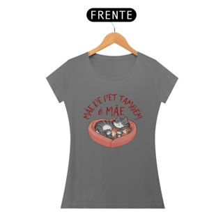 Nome do produto CAMISETA BABY LONG ESTONADA CAT, MÃE DE PET TAMBÉM E MÃE