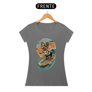 Nome do produto CAMISETA BABY LONG ESTONADA, DOG SURF YORKSHIRE TERRIER