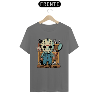 Nome do produto CAMISETA T-SHIRT ESTONADA PETS, LINHA FILME VERSÃO FOFINHA JASON 