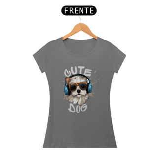 Nome do produto CAMISETA BABY LONG ESTONADA, CUTE DOG