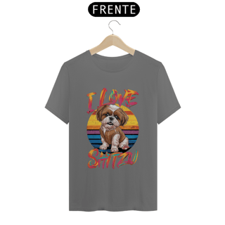 Nome do produto CAMISETA T-SHIRT ESTONADA DOG, I LOVE SHIH-TZU