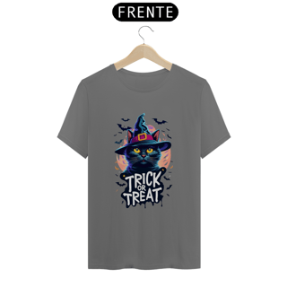 Nome do produto CAMISETA T-SHIRT ESTONADA, BLACK CAT TRICK OR TREAT