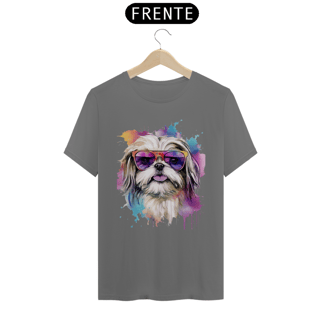 CAMISETA T-SHIRT ESTONADA, DOG SHIH-TZU FASHION