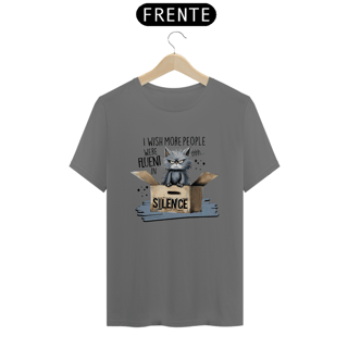 Nome do produto CAMISETA T-SHIRT ESTONADA, CAT SILENCE