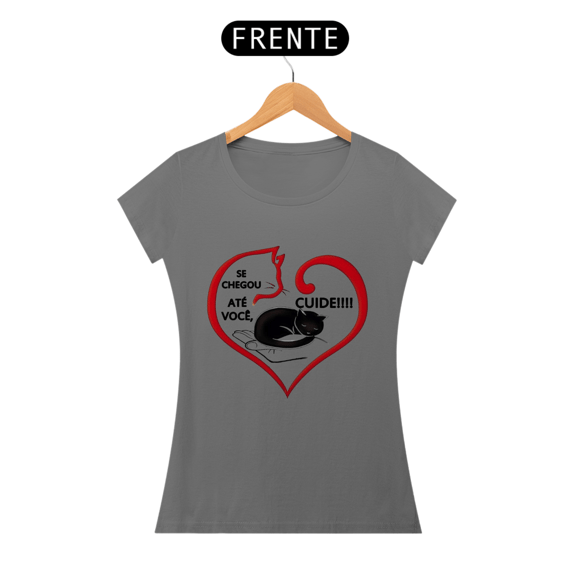 CAMISETA BABY LONG ESTONADA, CAT ADOTE
