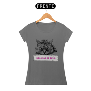 Nome do produto CAMISETA BABY LONG ESTONADA, FRASES SOU MÃE DE GATO