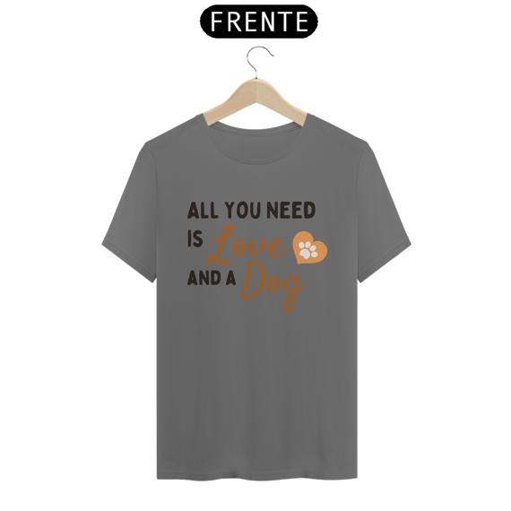 CAMISETA T-SHIRT ESTONADA, FRASES LOVE DOG