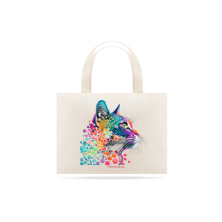 ECOBAG GRANDE CRU, COLORFUL CAT, 100%ALGODAO