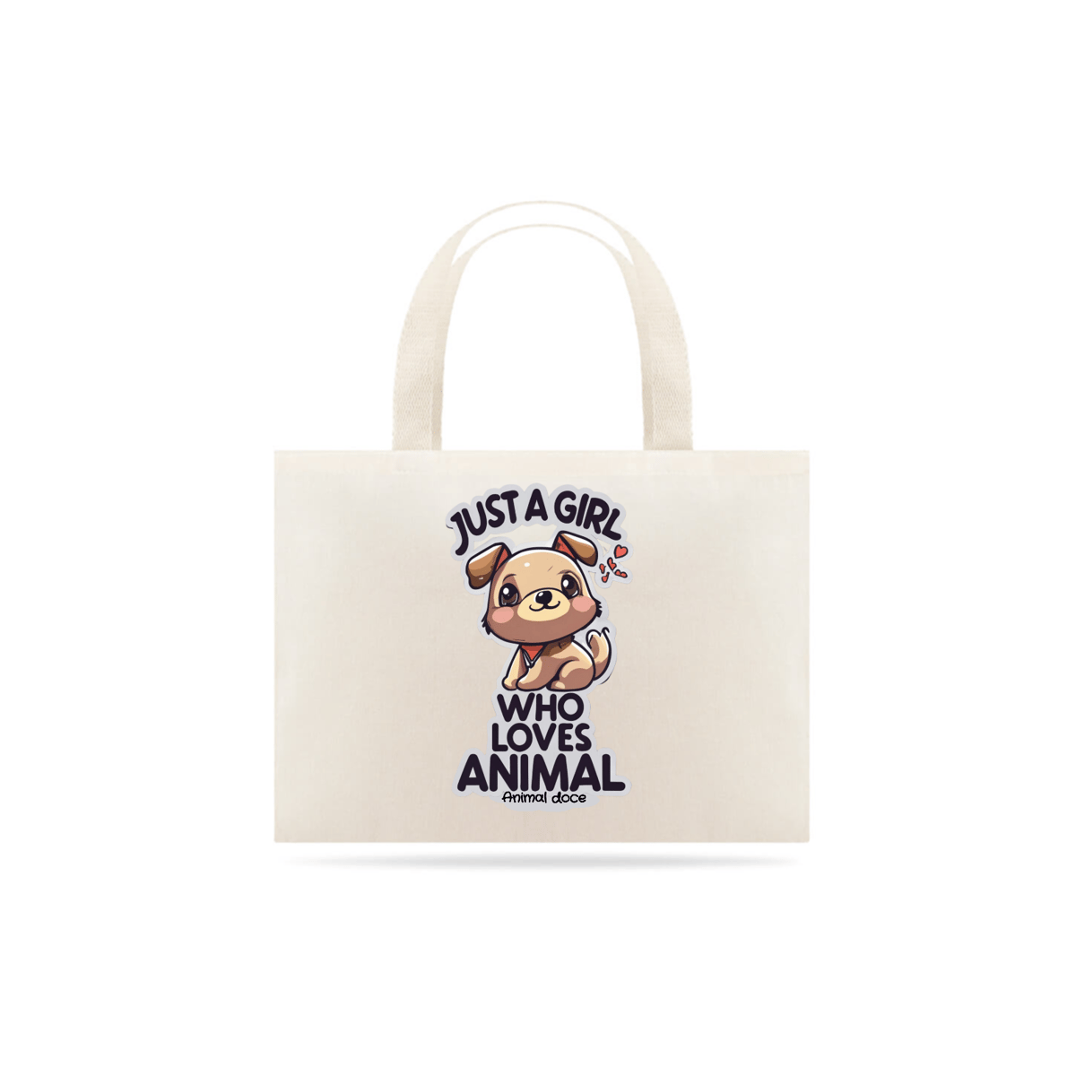 Nome do produto: ECOBAG GRANDE CRU, JUST A GIRL, 100% ALGODAO