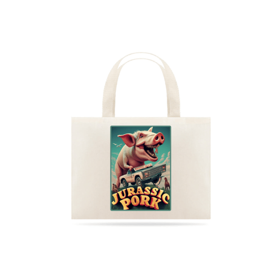ECOBAG GRANDE CRU, JURASSIC PORK, 100%ALGODAO