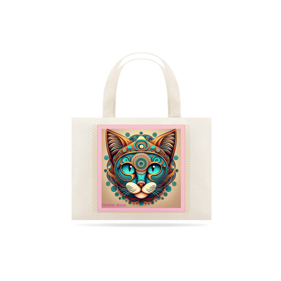ECOBAG GRANDE CRU, MYSTIC CAT, 100% ALGODAO