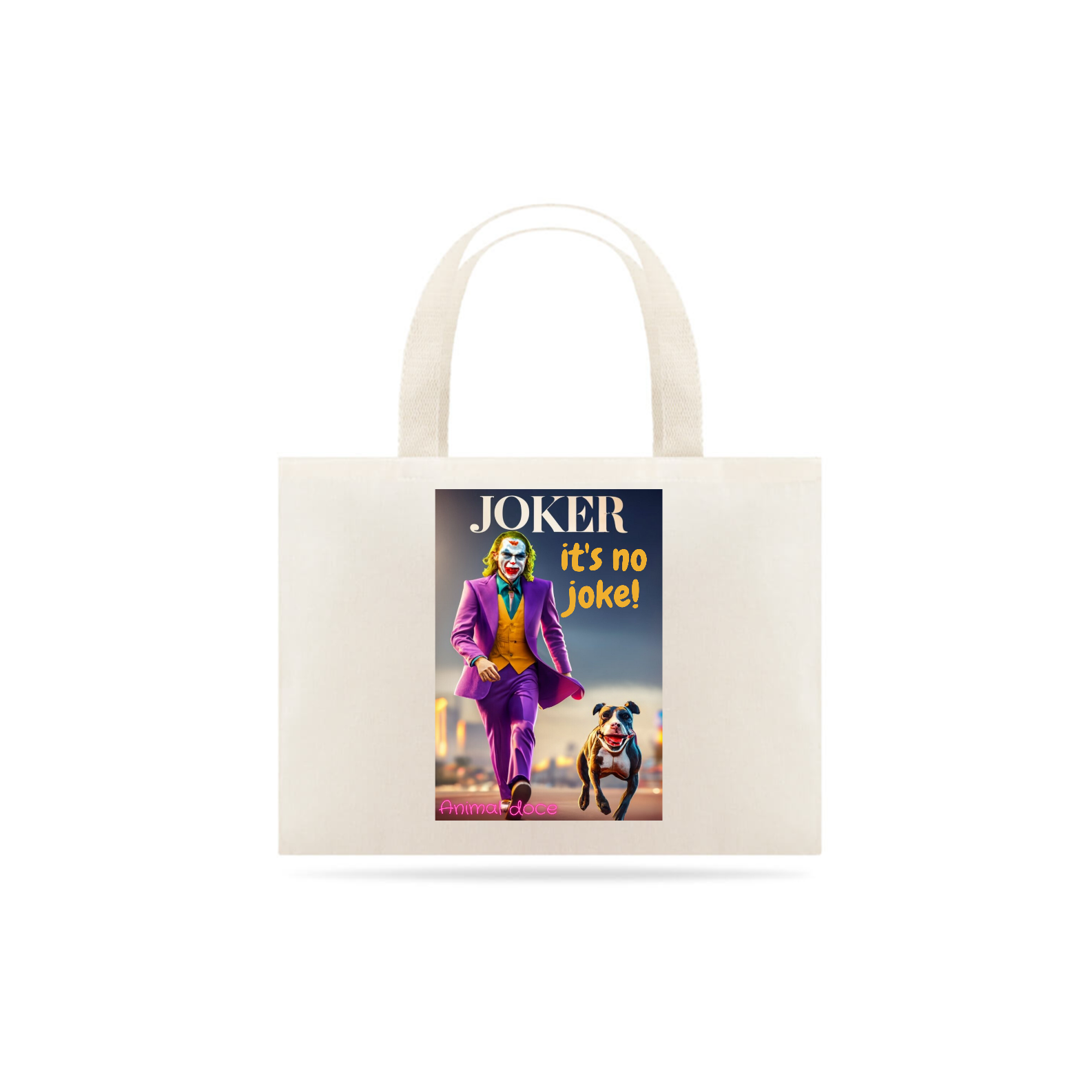 ECOBAG GRANDE CRU, DOG JOKER, 100% ALGODAO