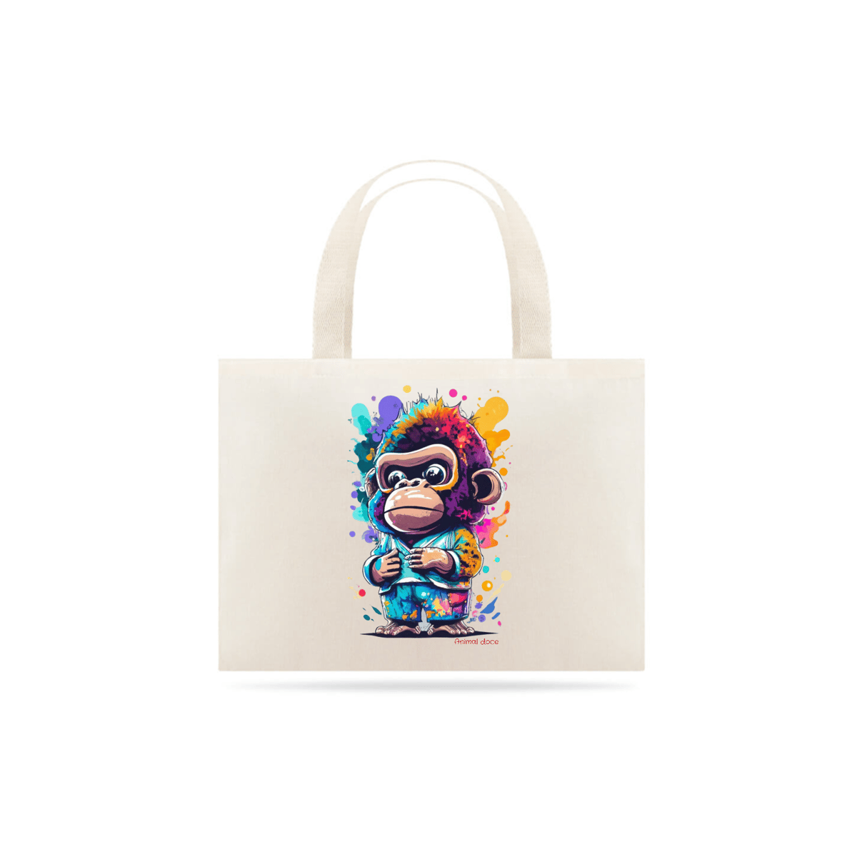 Nome do produto: ECOBAG GRANDE CRU, KING MONKEY, 100%ALGODAO