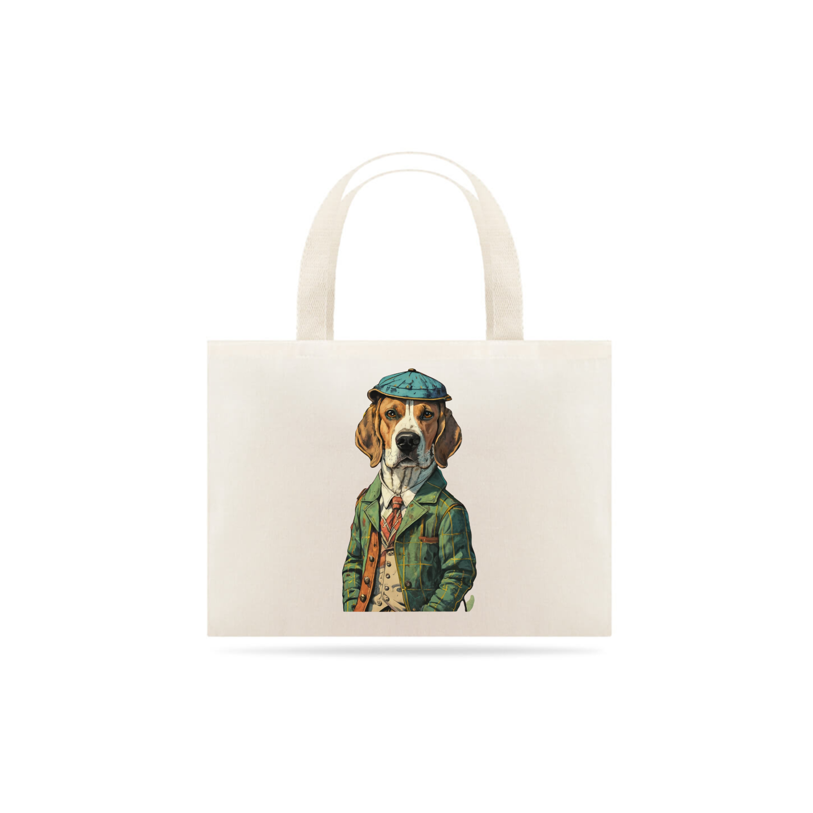 ECOBAG GRANDE CRU, DOG BEAGLE SHERLOCK HOLMES, 100%ALGODAO