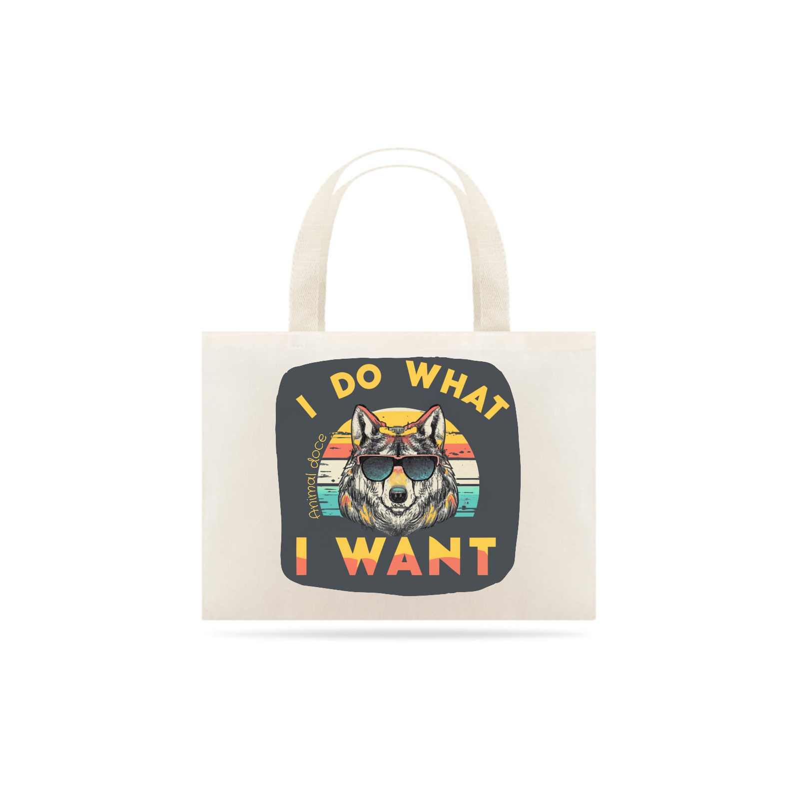 ECOBAG GRANDE CRU WOLF, I DO WHAT I WANT, 100%ALGODAO.