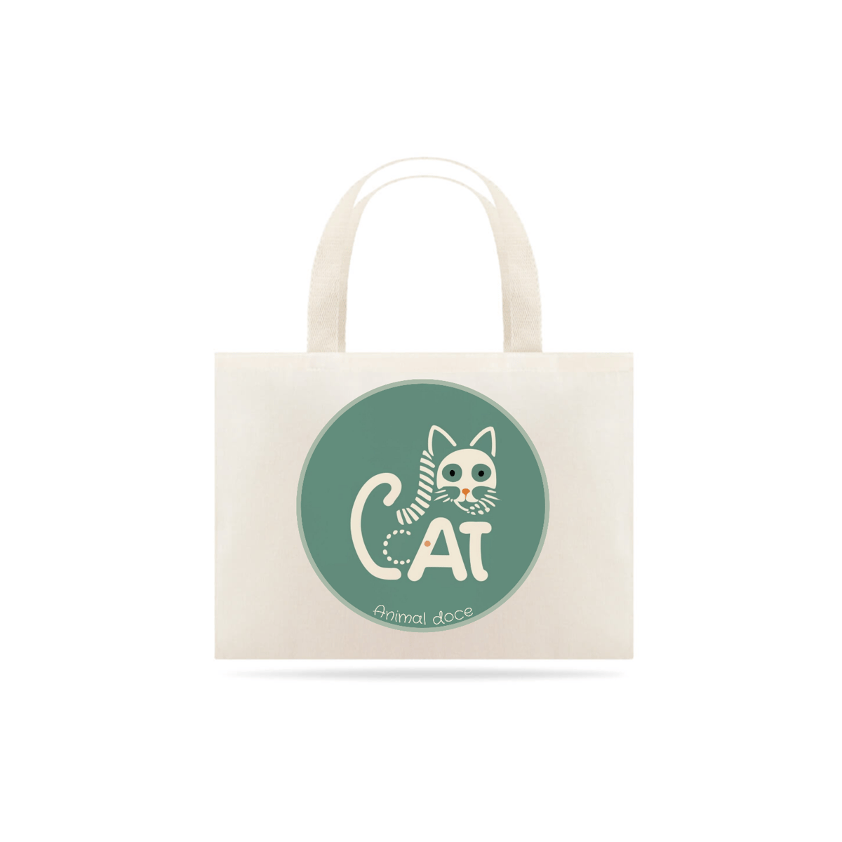 Nome do produto: ECOBAG GRANDE CRU, CAT LETRAS, 100%ALGODAO.