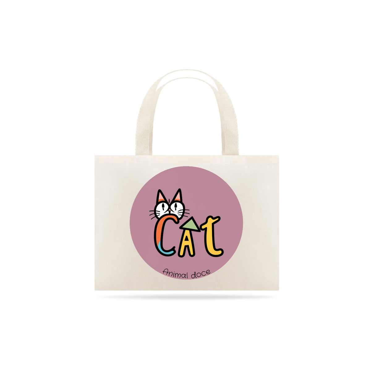 Nome do produto: ECOBAG GRANDE CRU, CAT LETRAS, 100%ALGODAO.