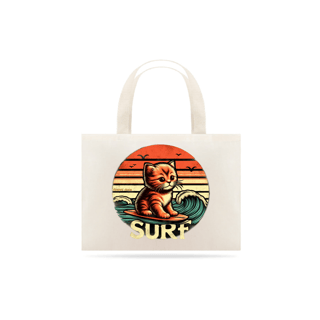 ECOBAG GRANDE CRU CAT SURF, 100%ALGODAO