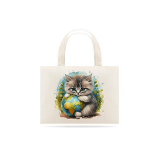 Nome do produto ECOBAG GRANDE CRU CAT PLANETA, 100%ALGODAO