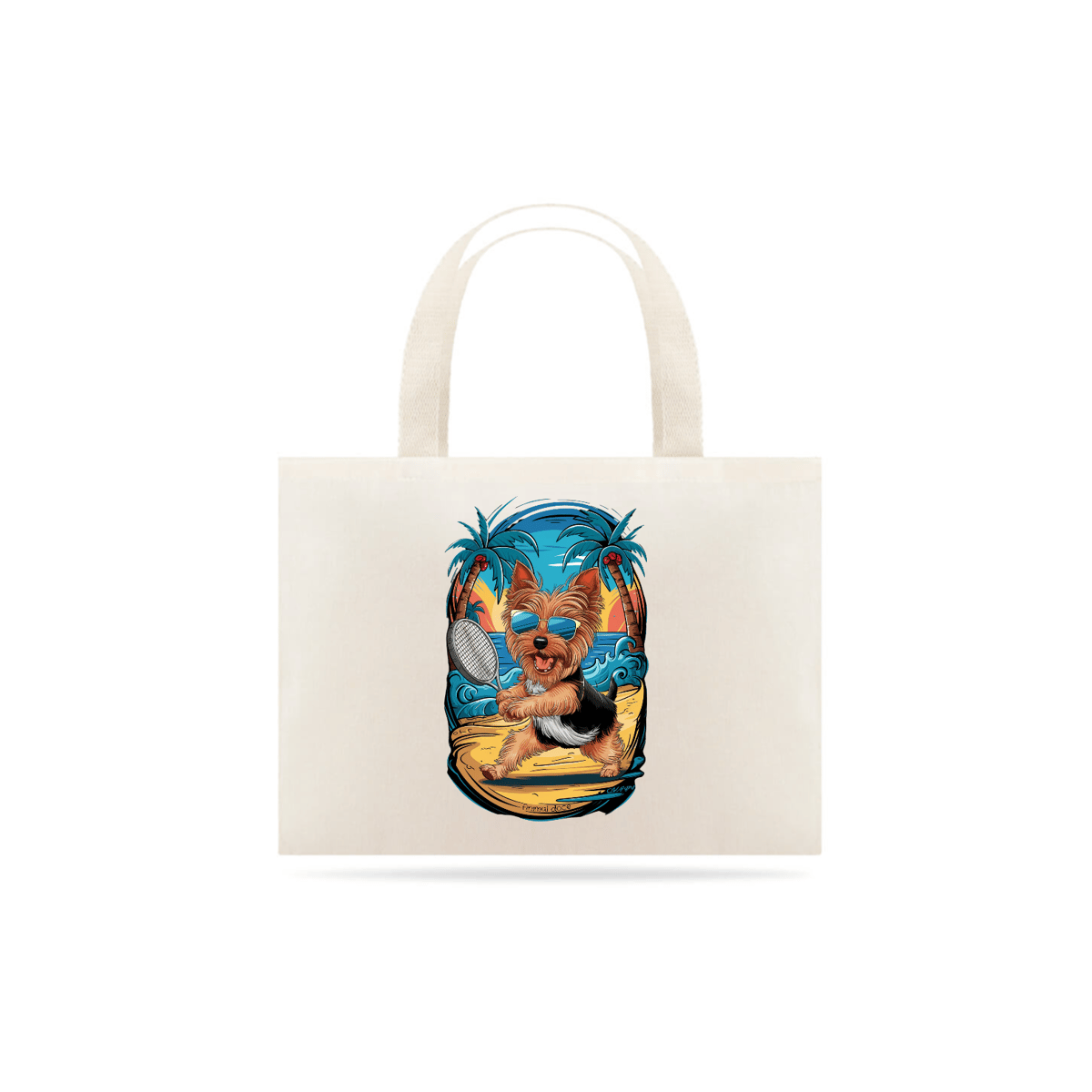 Nome do produto: ECOBAG GRANDE CRU, DOG YORKSHIRE TERRIER TENIS, 100%ALGODAO