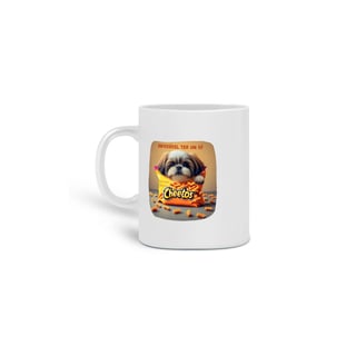 CANECA PERSONALIZADA CRIATIVA EM CERÂMICA, 325ML C/02 LADOS DOG CHEETOS IMPOSSIVEL TER SO UM 