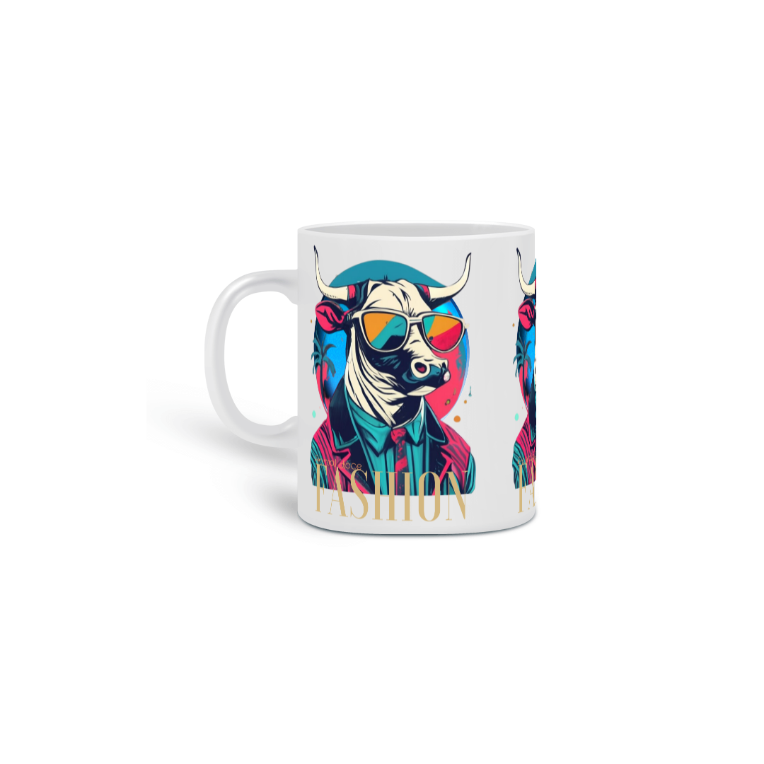 CANECA PERSONALIZADA CRIATIVA EM CERÂMICA, 325ML C/03 LADOS TAURUS FASHION 