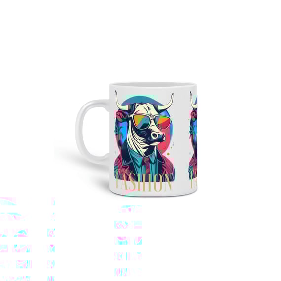 CANECA PERSONALIZADA CRIATIVA EM CERÂMICA, 325ML C/03 LADOS TAURUS FASHION 
