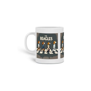 CANECA PERSONALIZADA CRIATIVA EM CERÂMICA, 325ML C/03 LADOS DOG THE BEAGLES CAPA DISCO