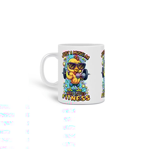  CANECA PERSONALIZADA CRIATIVA EM CERÂMICA, 325ML C/03 LADOS MEME-WHO LOVES FITNESS
