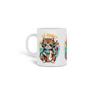  CANECA PERSONALIZADA CRIATIVA EM CERÂMICA, 325ML C/03 LADOS WOLF  I DO WHAT I WANT