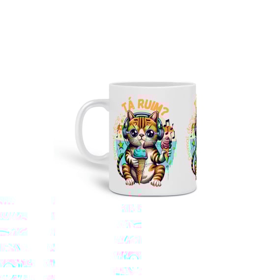  CANECA PERSONALIZADA CRIATIVA EM CERÂMICA, 325ML C/03 LADOS WOLF  I DO WHAT I WANT