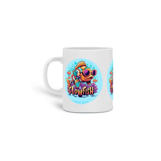  CANECA PERSONALIZADA CRIATIVA EM CERÂMICA, 320ML C/03 LADOS CLOWFISH