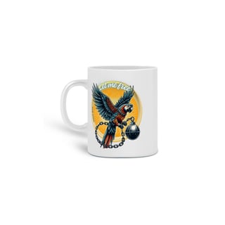 Nome do produto  CANECA PERSONALIZADA CRIATIVA EM CERÂMICA, 325ML C/02 LADOS ARARA LET ME FREE