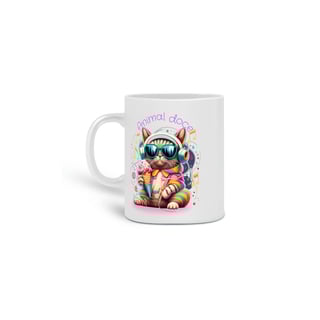 Nome do produto  CANECA PERSONALIZADA CRIATIVA EM CERÂMICA, 325ML C/02 LADOS CAT ANIMAL DOCE