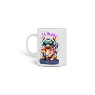 Nome do produto   CANECA PERSONALIZADA CRIATIVA EM CERÂMICA, 325ML C/02 LADOS CAT TA RUIM