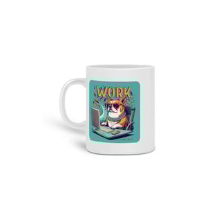 Nome do produto  CANECA PERSONALIZADA CRIATIVA EM CERÂMICA, 325ML C/02 LADOS DOG GEEK WORK