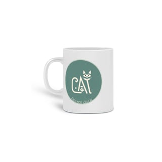 Nome do produto  CANECA PERSONALIZADA CRIATIVA EM CERÂMICA, 325ML C/02 LADOS CAT LETRAS