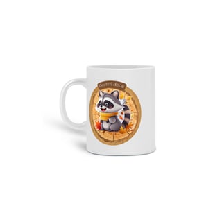 Nome do produto  CANECA PERSONALIZADA CRIATIVA EM CERÂMICA, 325ML C/02 LADOS RACOON