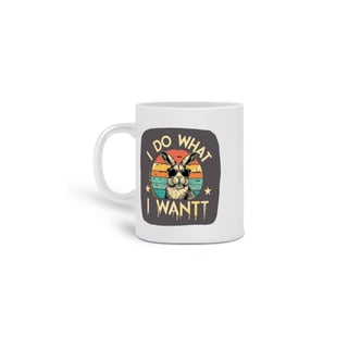 Nome do produto  CANECA PERSONALIZADA CRIATIVA EM CERÂMICA, 325ML C/02 LADOS  HABBIT I DO WHAT I WANT