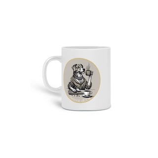 Nome do produto  CANECA PERSONALIZADA CRIATIVA EM CERÂMICA, 325ML C/02 LADOS DOG GOLDEN COFFEE OVAL PB