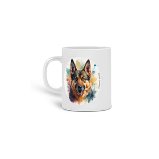 Nome do produto  CANECA PERSONALIZADA CRIATIVA EM CERÂMICA, 325ML C/02 LADOS DOG PASTOR 
